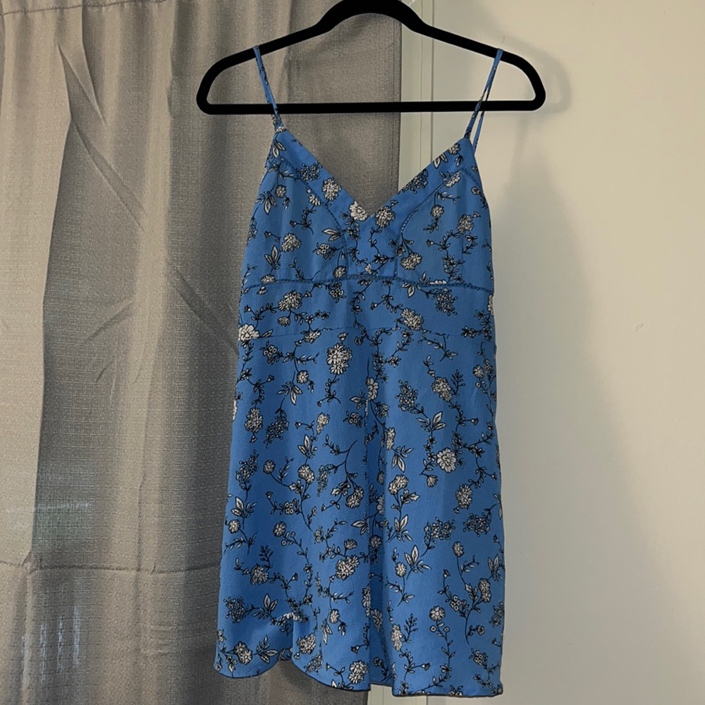 Blue Floral Print Cotton On Romper